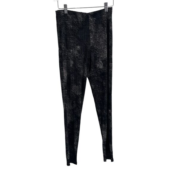 Clara Sun Woo Signature Slim Legging Black Grey Pull On Pants Slinky Women Small - Picture 1 of 5